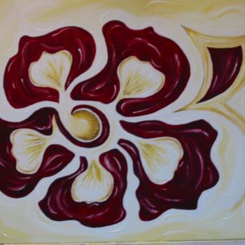 Painting titled "La Fleur" by Cathy Doutault, Original Artwork