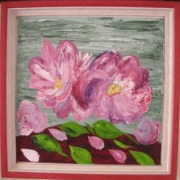 Pittura intitolato "Pivoines - 251" da Colette Pennarun, Opera d'arte originale, Olio