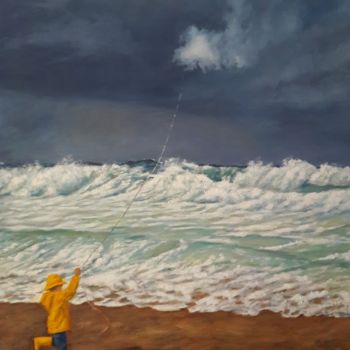 绘画 标题为“La plage” 由Jean Bernard Créquis, 原创艺术品