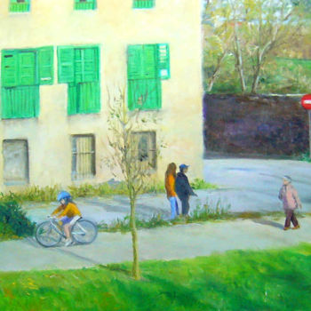 Pintura titulada "Paseando por la Mag…" por Cristina Del Rosso, Obra de arte original, Oleo