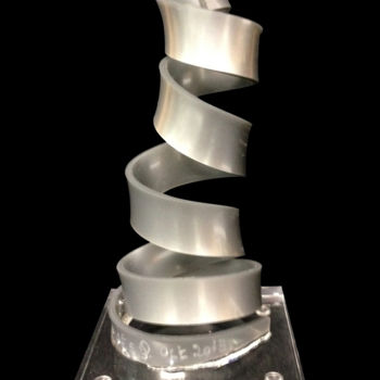 Escultura titulada "Sapin Spirale Silver" por Cristina Marquès, Obra de arte original, Objetos