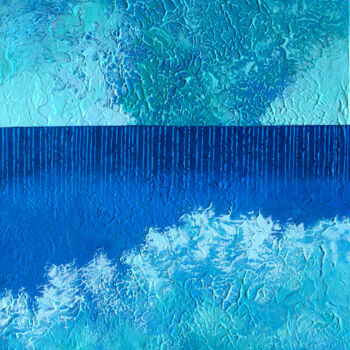 Картина под названием "Watery Weather" - Nancy Eckels, Подлинное произведение искусства, Акрил Установлен на Деревянная рама…