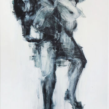 Painting titled "Dedicaded to dance…" by Cynthia Gregorova, Original Artwork, Oil Mounted on Wood Stretcher frame