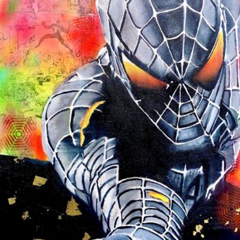 Painting titled "Spiderman" by Cyrlo, Original Artwork, Spray paint