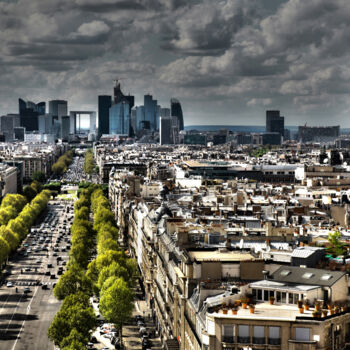 Fotografie getiteld "Paris aérien" door Cyril Comtat, Origineel Kunstwerk, Digitale fotografie