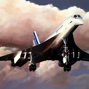 Painting titled "CONCORDE" by Cyrille Clément, Original Artwork, Acrylic