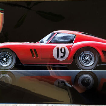 Malerei mit dem Titel "Ferrari GTO" von Cyrille Clément, Original-Kunstwerk, Acryl