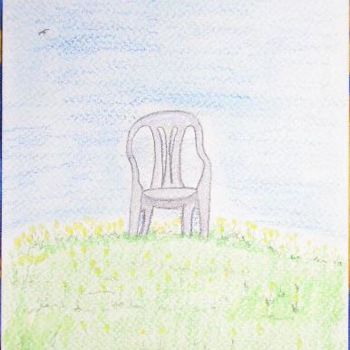 Peinture intitulée "La chaise" par Cyrus, Œuvre d'art originale, Huile