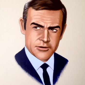 Peinture intitulée "Sean Connery 007" par Czart, Œuvre d'art originale, Acrylique