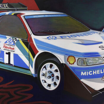 绘画 标题为“Peugeot 405 T16 GR…” 由D-Marko-O, 原创艺术品, 丙烯