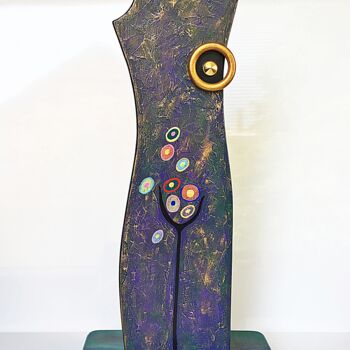 「Abstract woman figu…」というタイトルの彫刻 Daheaven Artによって, オリジナルのアートワーク, ウッド