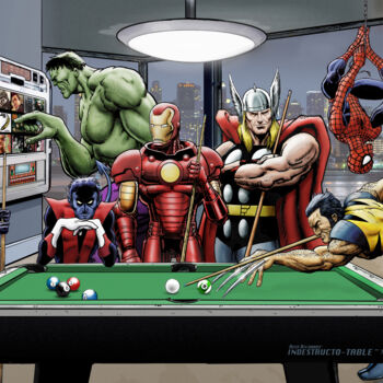 「Marvel Superheroes…」というタイトルのデジタルアーツ D Dan Avenellによって, オリジナルのアートワーク, デジタル絵画