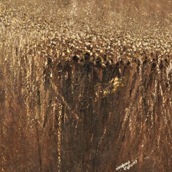 Картина под названием "Exodus" - Daniel Ajayi, Подлинное произведение искусства, Масло