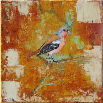 Malerei mit dem Titel "oiseau" von Daniel Coste, Original-Kunstwerk, Acryl