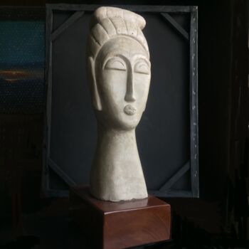 Sculpture titled "Homage to Modiglian…" by Daniel Gomez, Original Artwork, Concrete