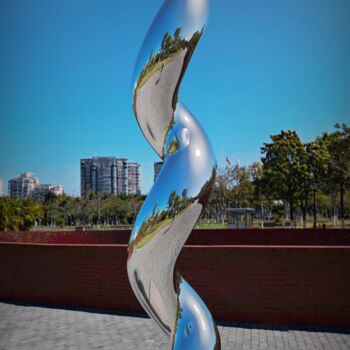 Sculpture titled "Continuum#1" by Daniel Kei Wo, Original Artwork, Stainless Steel