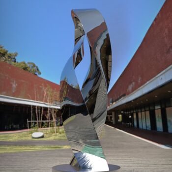 Sculpture titled "Resonant Forms#1" by Daniel Kei Wo, Original Artwork, Stainless Steel