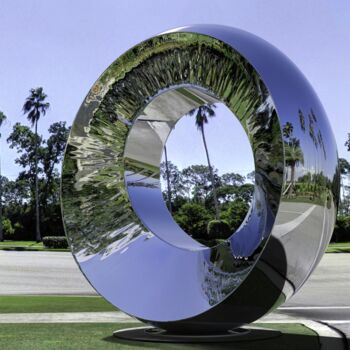 Skulptur mit dem Titel "Odyssey#3" von Daniel Kei Wo, Original-Kunstwerk, Edelstahl