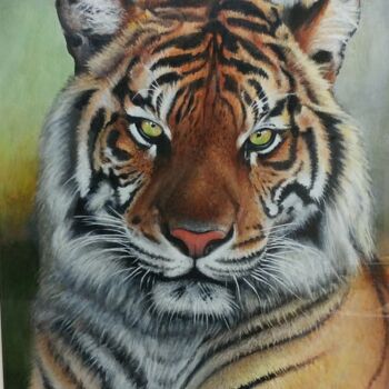 Malarstwo zatytułowany „Le Tigre” autorstwa Daniel Servant, Oryginalna praca, Akryl