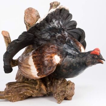 Sculpture titled "Gallo Forcello" by Daniele Giusberti, Original Artwork, Casting