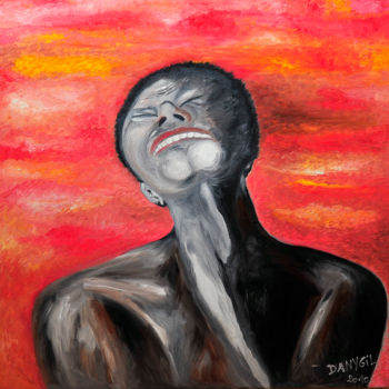 Painting titled ""SUFFERING"" by Danygil, Original Artwork, Oil