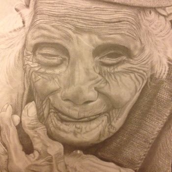 Drawing titled ""VIEILLESSE" - "OLD…" by Danygil, Original Artwork, Pencil