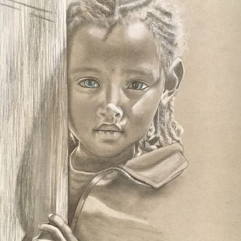 Tekening getiteld ""FATOUMATA"" door Danygil, Origineel Kunstwerk, Potlood