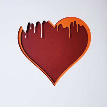 Escultura titulada "MELTING HEART FORMI…" por Daniel Du Preez, Obra de arte original, Papel