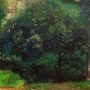 Pintura intitulada "Lilac" por Danil Shurykin, Obras de arte originais, Acrílico