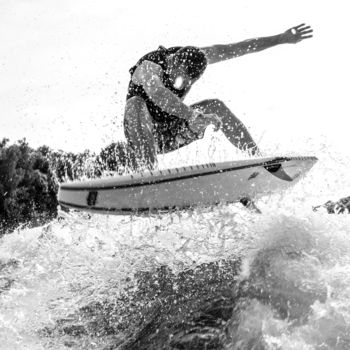 Photography titled "wake surf on Moscow…" by Daniil Ivanov, Original Artwork, Digital Photography