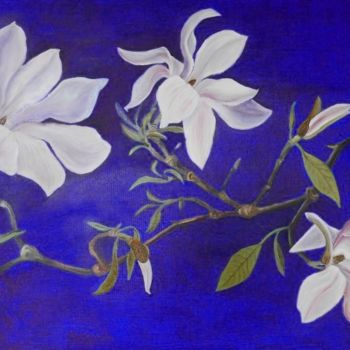 Painting titled "magnolia.jpg" by Danrog, Original Artwork, Oil