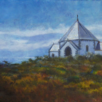 Painting titled "La chapelle de la p…" by Dany Wattier, Original Artwork, Oil