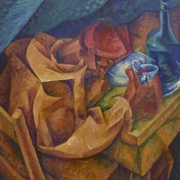 Malerei mit dem Titel "Boccioni - Le Buveur" von Benoît Dardier, Original-Kunstwerk, Öl