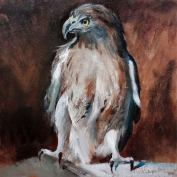 Malerei mit dem Titel "Eagle" von Daria Allin, Original-Kunstwerk, Öl