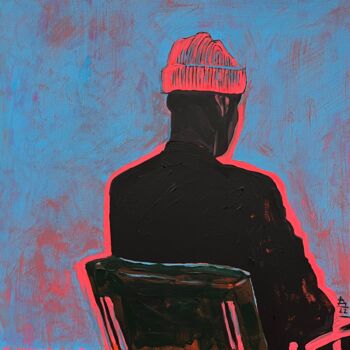 Peinture intitulée "sitting in the armc…" par Daria Ilyukhina, Œuvre d'art originale, Acrylique Monté sur Châssis en bois
