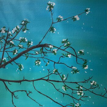 Painting titled "Apple-tree Original…" by Dariari, Original Artwork, Acrylic
