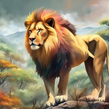 Digital Arts titled "King" by Darlene Zagata, Original Artwork, AI generated image