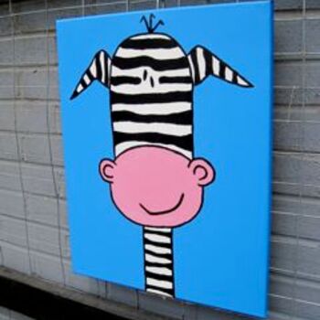 Картина под названием "Zebra" - Darosa Children'S Art, Подлинное произведение искусства, Другой