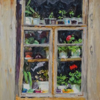 Peinture intitulée "Window" par Darya Salakhova, Œuvre d'art originale, Huile