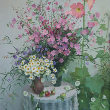 Картина под названием "”Flowering time”" - Darya Sumarava- Kopach, Подлинное произведение искусства, Масло Установлен на Дер…