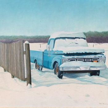 Malerei mit dem Titel "SNOWED IN" von Daryl Budd, Original-Kunstwerk, Öl