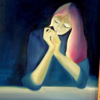 Painting titled "le secret" by Noëlle Dauby, Original Artwork