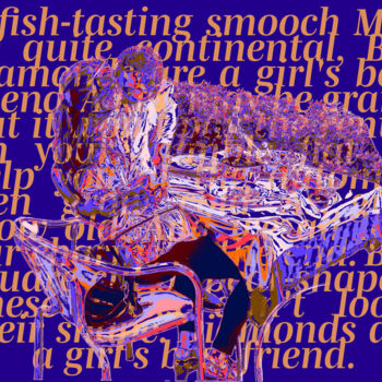 数字艺术 标题为“Fishy Smooch” 由Dave Collier, 原创艺术品, 数字油画