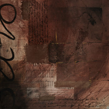 Коллажи под названием "SCRIBORE" - David Bascuñana, Подлинное произведение искусства, Акрил Установлен на Деревянная рама дл…
