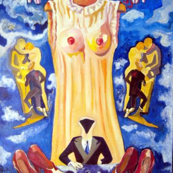 Картина под названием "La grande débauche" - David Mazza, Подлинное произведение искусства, Масло