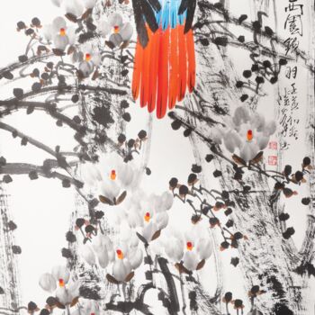 "Beautiful feather i…" başlıklı Tablo Dayou Lu tarafından, Orijinal sanat, Pigmentler