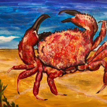 Pittura intitolato "The Cromer Crab" da Digby Chacksfield, Opera d'arte originale, Acrilico