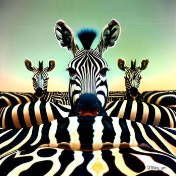 Digital Arts titled "The Real Slim Zebra" by Ddking, Original Artwork, Digital Print