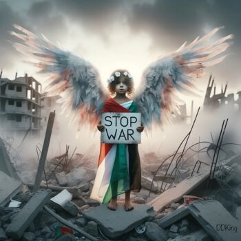 Arte digitale intitolato "Free Free Palestine" da Ddking, Opera d'arte originale, Stampa digitale