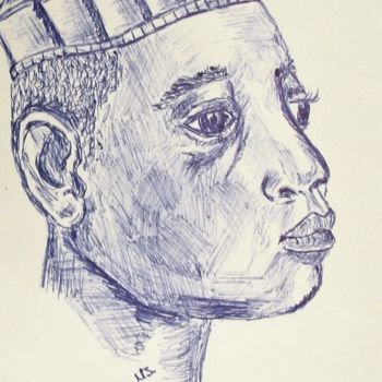 Dessin intitulée "Man" par Mars-Art, Œuvre d'art originale, Stylo à bille